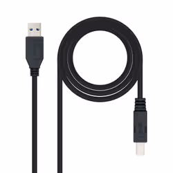 Nanocable 10.01.0802-BK, 2 m, USB A, USB B, USB 3.2 Gen 1 (3.1 Gen 1), Male/Male, Black