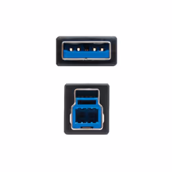 Nanocable 10.01.0802-BK USB cable USB 3.2 Gen 1 (3.1 Gen 1) 2 m USB A USB B Black