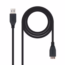 Nanocable 10.01.1102-BK, 2 m, USB A, Micro-USB B, USB 3.2 Gen 1 (3.1 Gen 1), Male/Male, Black