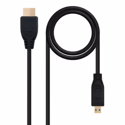Nanocable 10.15.3502, 1.8 m, HDMI Type A (Standard), HDMI Type D (Micro), 1096 x 2160 pixels, 3D, Black