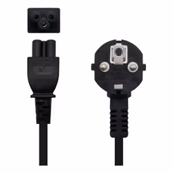 Nanocable 10.22.0302 power cable Black 1.5 m CEE7/7 C5 coupler