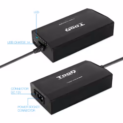 TooQ TQLC-100BS01M power adapter/inverter Auto/Indoor 100 W Black