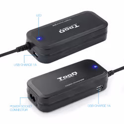 TooQ TQLC-90BS02AT power adapter/inverter Indoor 90 W Black