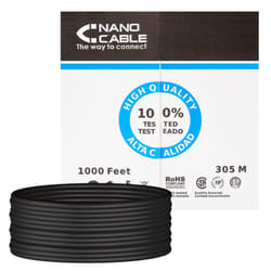 Nanocable 10.20.0504-EXT-BK networking cable Black 305 m Cat6 U/UTP (UTP)