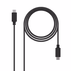 Nanocable USB 2.0, 1m, 1 m, USB C, USB C, USB 2.0, Male/Male, Black