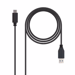 Nanocable USB 3.1, 1m, 1 m, USB C, USB A, USB 3.2 Gen 2 (3.1 Gen 2), Male/Male, Black