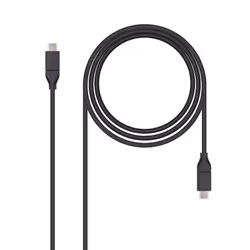 Nanocable USB 3.1, 1m, 1 m, USB C, USB C, USB 3.2 Gen 2 (3.1 Gen 2), Male/Male, Black