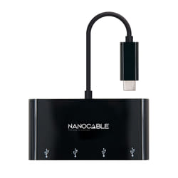Nanocable 10.16.4401-BK interface hub USB 3.2 Gen 1 (3.1 Gen 1) Type-C Black