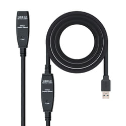 Nanocable 10.01.0312 USB cable USB 3.2 Gen 1 (3.1 Gen 1) 10 m USB A Black