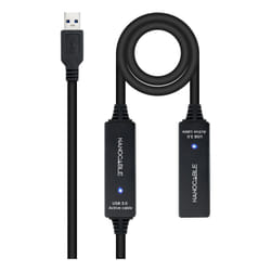 Nanocable 10.01.0313 USB cable USB 3.2 Gen 1 (3.1 Gen 1) 15 m USB A Black