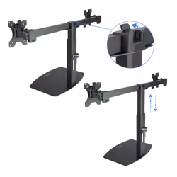 TooQ DB1727TN-B monitor mount / stand 68.6 cm (27") Desk Black