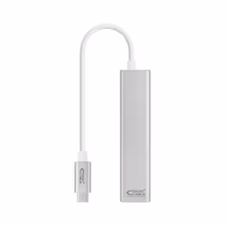 Nanocable USB-C to Ethernet Gigabit + 3x USB 3.0 Converter, 15 cm