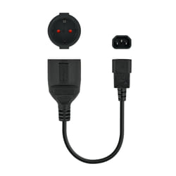 Nanocable 10.22.0901 power cable Black 0.25 m C14 coupler CEE7/4