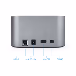 TooQ TQDS-805G storage drive docking station USB 3.2 Gen 1 (3.1 Gen 1) Type-B Aluminium