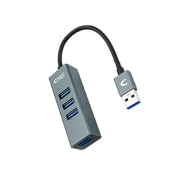 Nanocable USB 3.0 Hub 4xUSB3.0 USB-A/M-USB 3.0/H, Grey, 10 cm