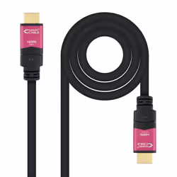 Nanocable 10.15.3715, 15 m, HDMI Type A (Standard), HDMI Type A (Standard), 3D, Audio Return Channel (ARC), Black, Pink
