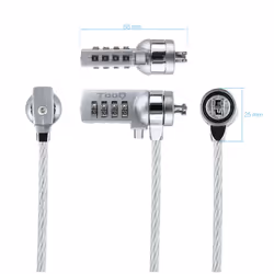 TooQ TQCLKC0015 cable lock Silver 1.5 m