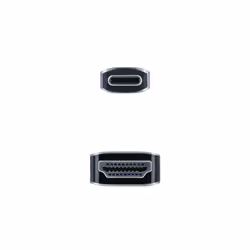 Nanocable 10.15.5102 video cable adapter 1.8 m USB Type-C HDMI Aluminium, Black
