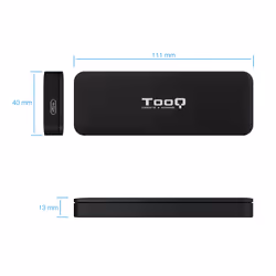 TooQ TQE-2280B storage drive enclosure SSD enclosure Black M.2
