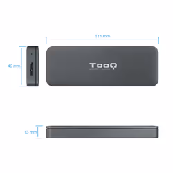 TooQ TQE-2281G storage drive enclosure SSD enclosure Grey M.2