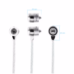 TooQ TQCLKC0025 cable lock Silver 1.5 m