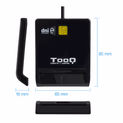 TooQ TQR-211B smart card reader Indoor USB USB 2.0 Black