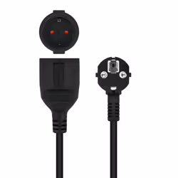 Nanocable 10.22.0610-BK power extension 10 m 1 AC outlet(s) Indoor Black