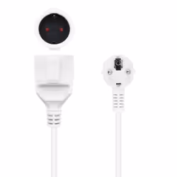 Nanocable 10.22.0602-W power extension 2 m 1 AC outlet(s) Indoor White
