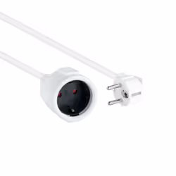 Nanocable 10.22.0603-W, 3 m, Indoor, Type F (CEE 7/4), Angled, 1.5 mm², White