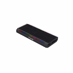 TooQ Shinobi, SSD enclosure, M.2, PCI Express, Serial ATA, 10 Gbit/s, USB connectivity, Black
