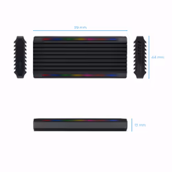 TooQ Shinobi SSD enclosure Black M.2