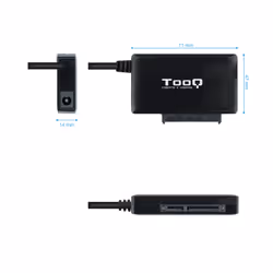 TooQ TQHDA-01A storage drive docking station USB 3.2 Gen 1 (3.1 Gen 1) Type-A Black - Additional view 3