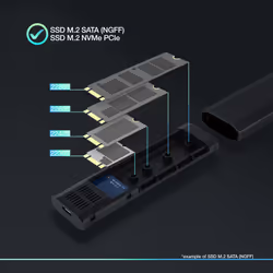 TooQ Shura SSD enclosure Black M.2