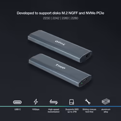 TooQ Shura SSD enclosure Grey M.2