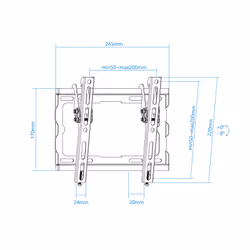 TooQ LP1044T-B TV mount/stand 109.2 cm (43") Black