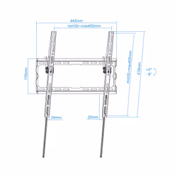 TooQ LP1071T-B TV mount/stand 177.8 cm (70") Black