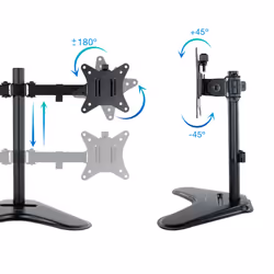 TooQ DB1702TN-B monitor mount / stand 81.3 cm (32") Desk Black