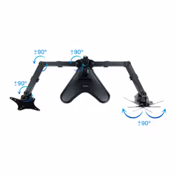 TooQ DB1702TN-B monitor mount / stand 81.3 cm (32") Desk Black