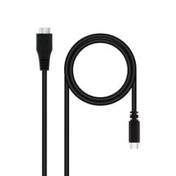 Nanocable 10.01.1201-BK USB cable USB 3.2 Gen 1 (3.1 Gen 1) 1 m USB C Micro-USB B Black