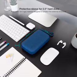 TooQ TQBC-E2503PB storage drive case Sleeve case Navy