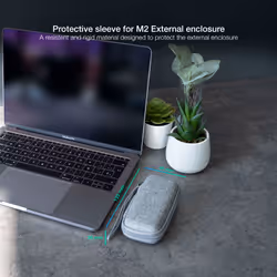 TooQ TQBC-M201G storage drive case Sleeve case Grey