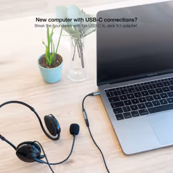 Nanocable 10.24.1204 audio cable 0.11 m 3.5 mm USB C Black, Grey - Additional view 4