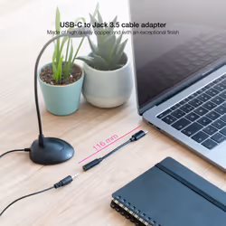 Nanocable 10.24.1205 audio cable 0.11 m 3.5 mm USB Type-C Black