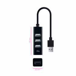 Nanocable 10.16.4404 interface hub USB 2.0 Black