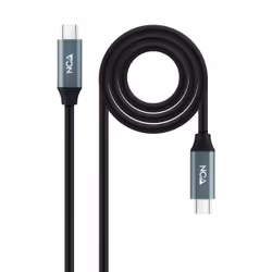 Nanocable 10.01.4301-L150, 1.5 m, USB C, USB C, USB4 Gen 2x2, 20 Gbit/s, Black