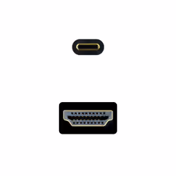 Nanocable 10.15.5133 video cable adapter 3 m USB Type-C HDMI Type A (Standard) Black