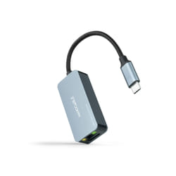 Nanocable USB-C 3.2 GEN1 to Ethernet 2.5G Converter, Aluminium, Grey, 15 cm