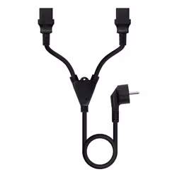 Nanocable 10.22.0100, 1.8 m, Power plug type F, 2 x C13 coupler, H05VV-F