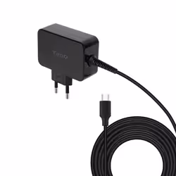TooQ GAN USB-C PD Laptop Charger 65W, Black, Indoor, AC, 1.8 m, Black