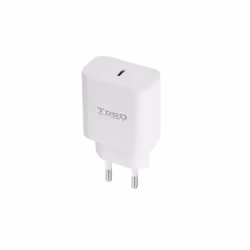 TooQ USB-C PD20W Wall Charger, White, Indoor, AC, White